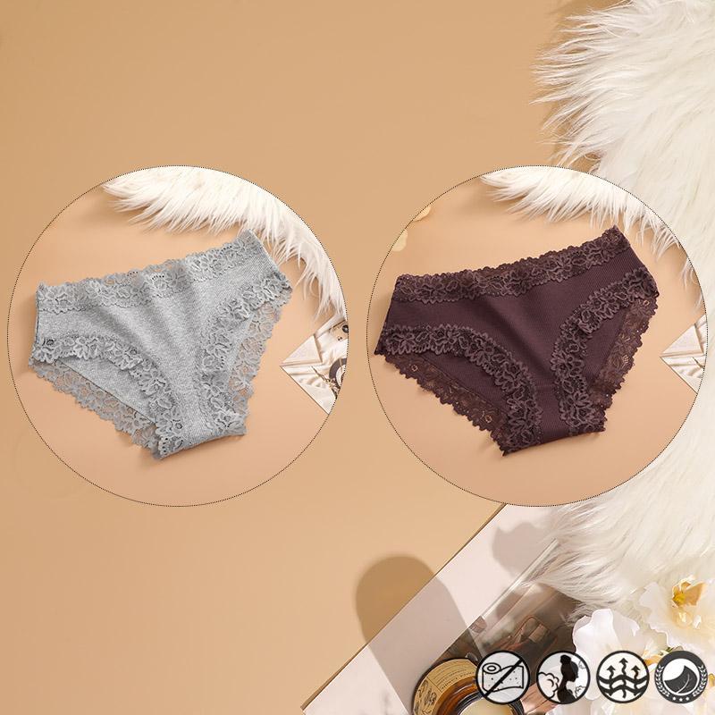 2 Teile/satz Baumwolle Unterwäsche Für Frauen Sexy Spitze Gerippt Floral Thongs Weibliche Atmungsaktive Feste T-back Bikini S-XL Sexy spitze Höschen