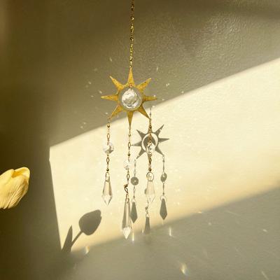 Hanging Decorations Crystal Wind Chimes Home Decor Rainbow Made Crystal Suncatcher Colorful Sun Catchers Pendant Window