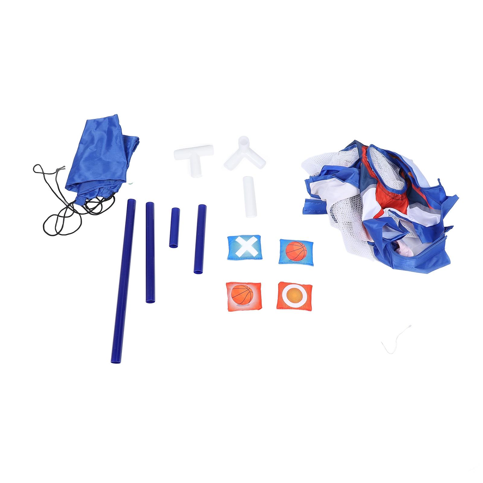 

Cornhole Set With Sandbags Toss Rings Parents Children Interaction Indoor Outdoor Throwing Game For Lawn Backyard NO.7888 4 синій