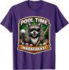 Pool Time Madafakas Funny Raccoon Billiards Player Lover Gag T-Shirt