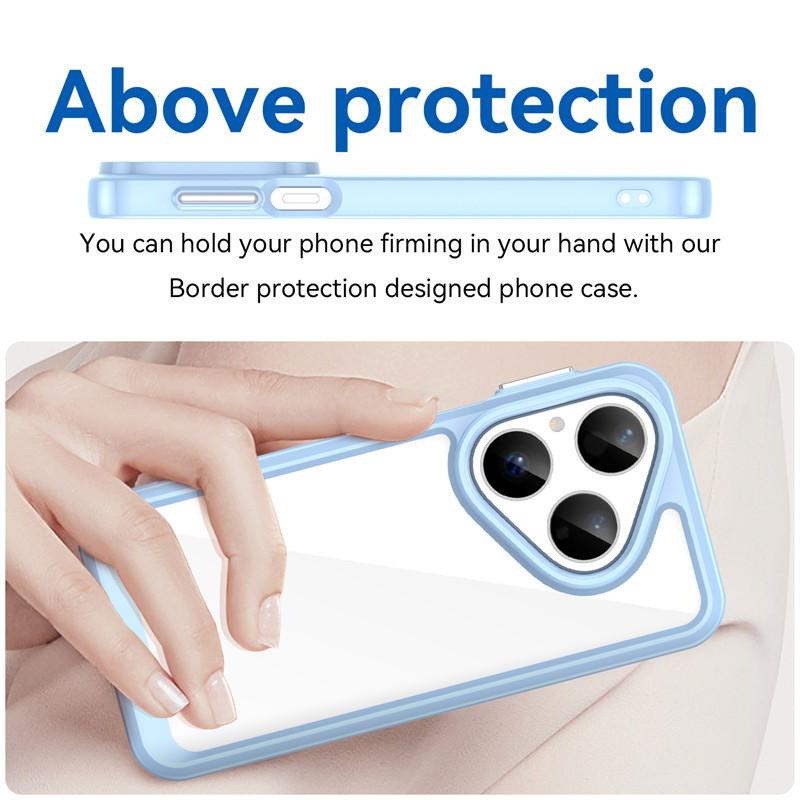 For Huawei Pura 80 Case Huawei Pura 80 Cover TPU Border Acrylic Backplane Bumper Protective Phone Cases For Huawei Pura 80 Funda