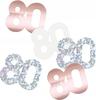 Decorative Confetti 80th Birthday Pink Gold Rose Gold Eightieth 14G