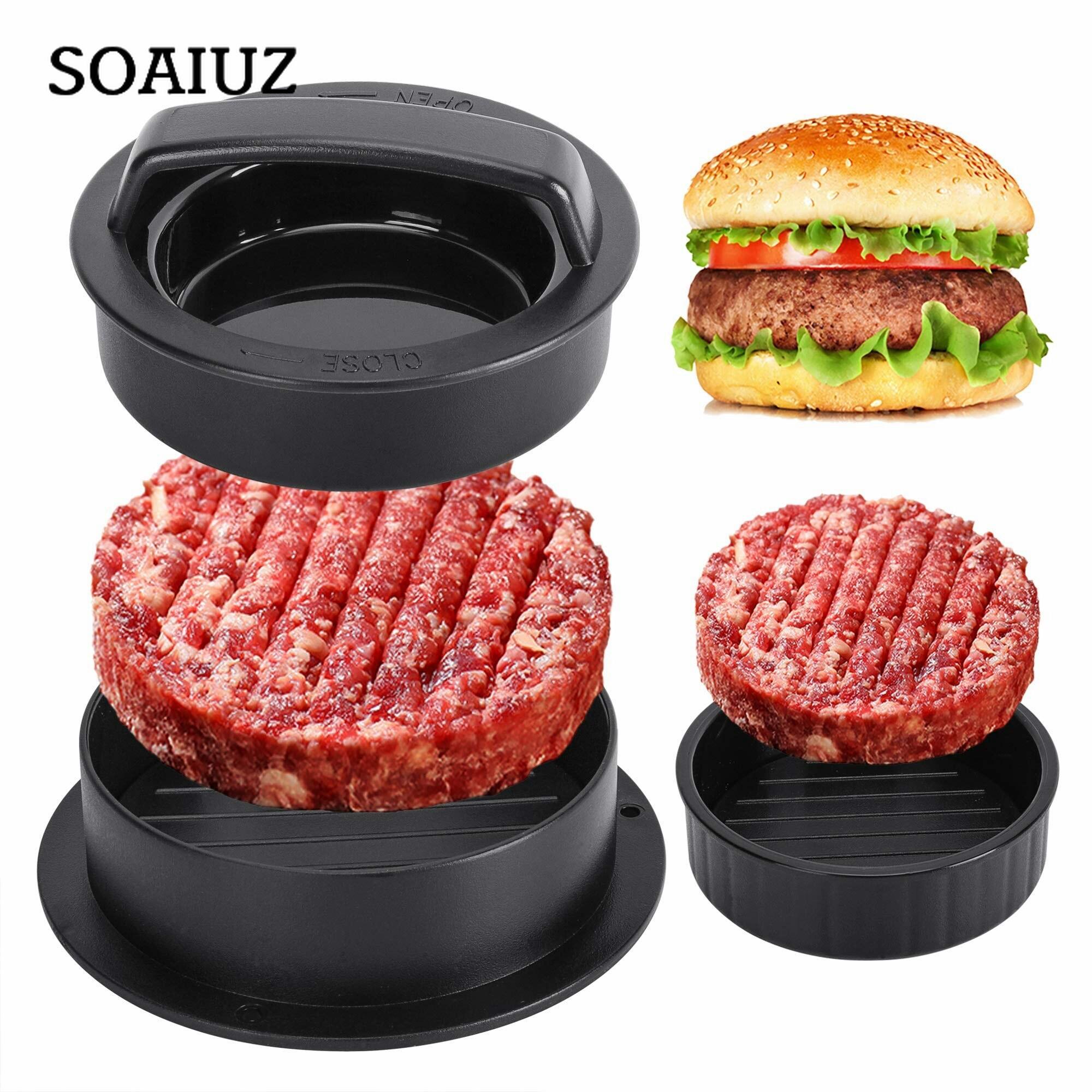 

3 в 1 антипригарная форма для котлет из мяса, говядины и овощей для гамбургеров, необходимый инструмент для приготовления котлет для фаршированных бургеров