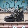 Men and Women Vintage Rock Couple Shoes New Dark Punk Leather Retro Boots Metal Niche Design Unisex Single Platform Shoes