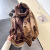 Warm Cashmere Soft Flowers Scarf Women Shawl  Wraps Luxury Thick Blanket Winter Bufanda Pashmina Travel Stoles