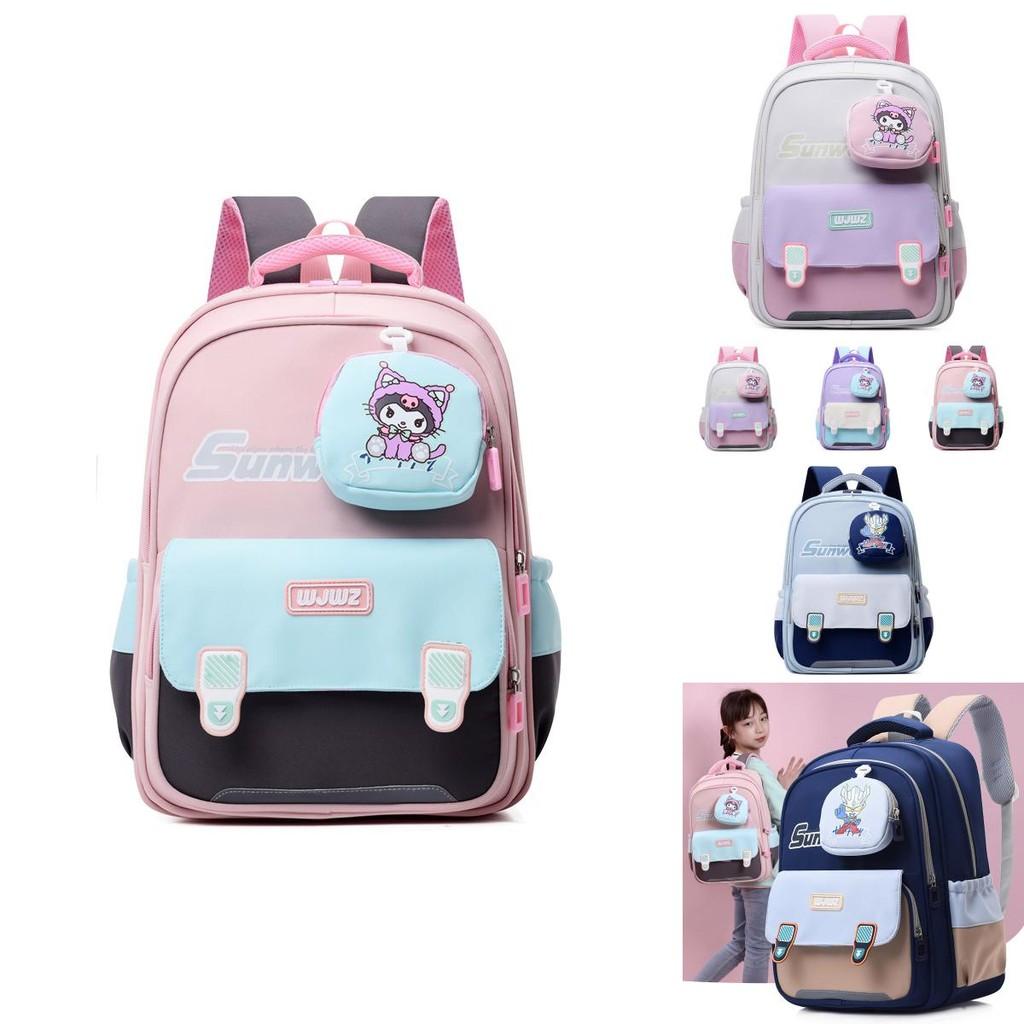 Cute And Stylish Nylon Backpack Spacious Cartoon Design For Elementary School Children
