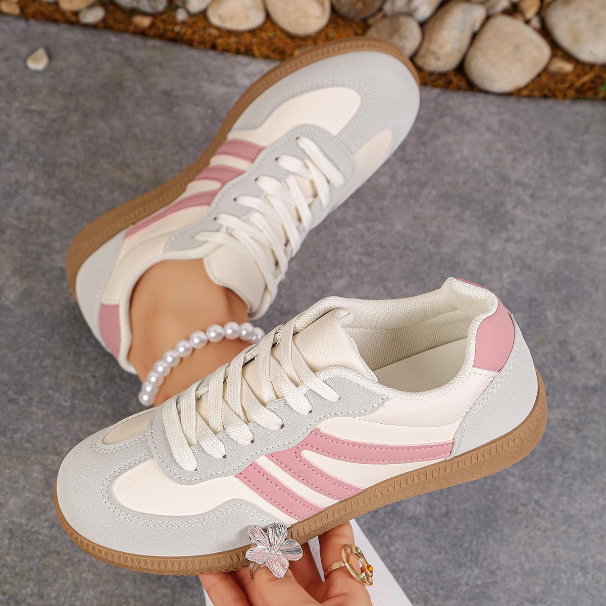 

2025 Жіночі Кросівки Великих Розмірів Ретро Колорблок Німецькі Тренери 36 рожевий