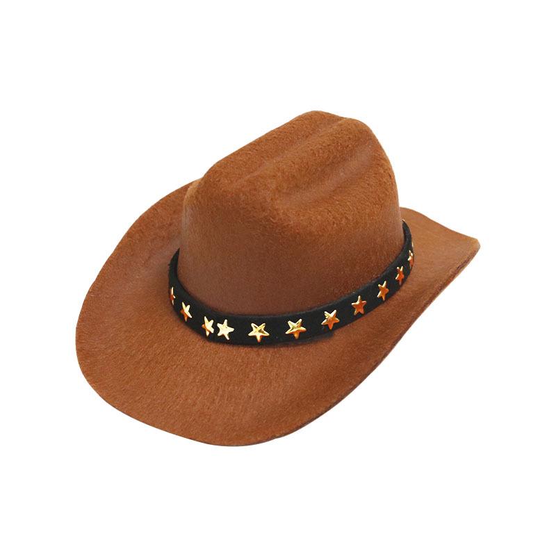 

Персонализированное украшение ручной работы для ковбойской шляпы в западном стиле для робота NIO Nomies8ec6 Coffee Color