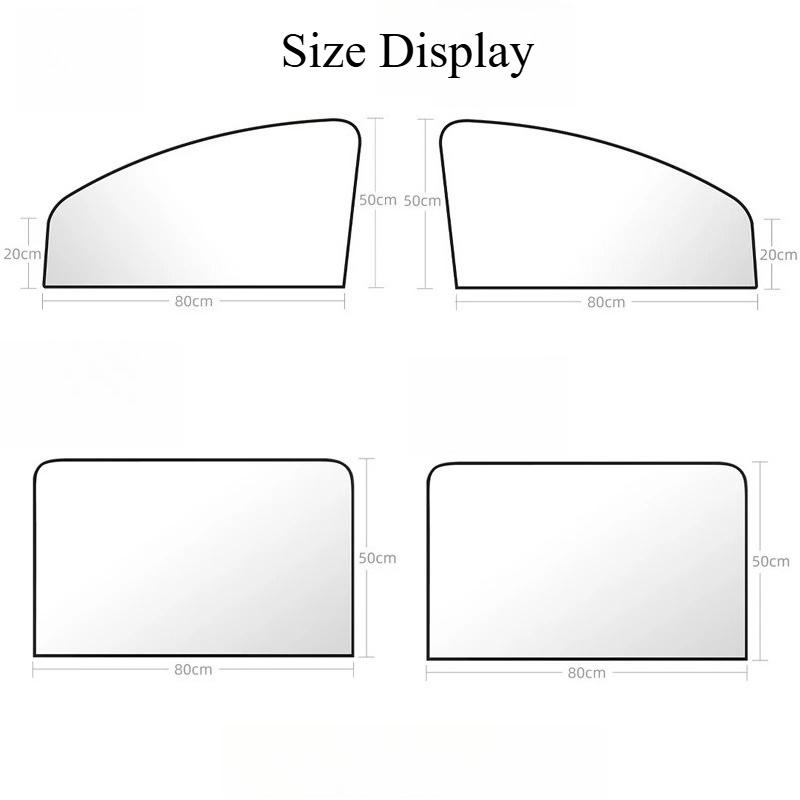 Magnetisk bilvindu solskjerming Sommer UV-beskyttelse Bilside Front Bakvindu Mesh Gardinbeskyttelsesdeksel Biltilbehør