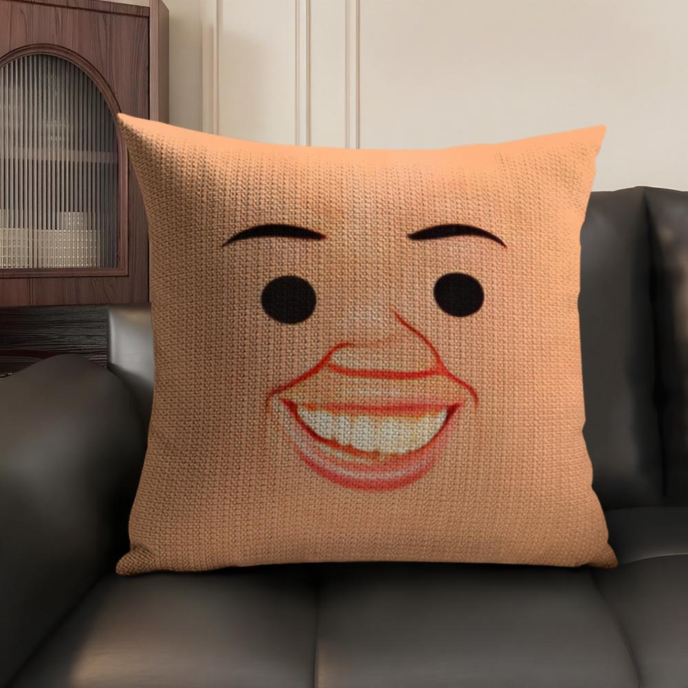 Art J-Joan C-Cornella Cushion Cover Natural Linen Organic Fabric Double-Sided Printing Sofa Home Decor Gift Pillow Case