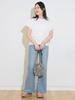 Beams Heart Gathered Pullover with Different Fabrics at the One Size S/S Tee, Back, Women's, OFF_WHITE,