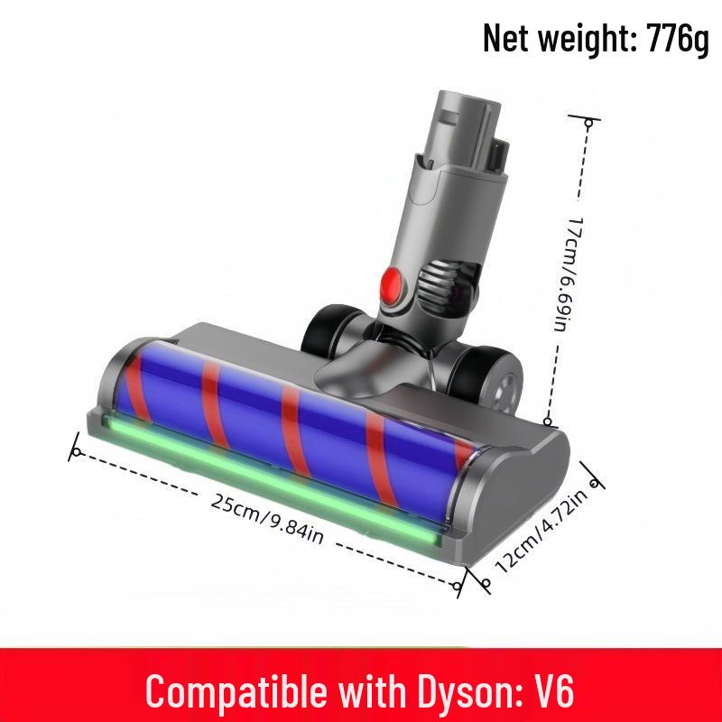 Dyson Vacuum Cleaner Accessory: V6-V11, V15 Slim Green Light Dust-Revealing Floor Brush.