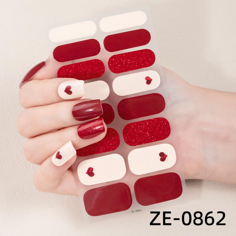 Gradient Glitter French Manicure Film Nail Stickers 3D Hot-selling Nail Stickers