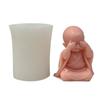 Buddhas Monk Shape Silicone Molds DIY Epoxy Resin Molds Table Ornament Mould Candle Plasters Making Tool Easy-to Clean