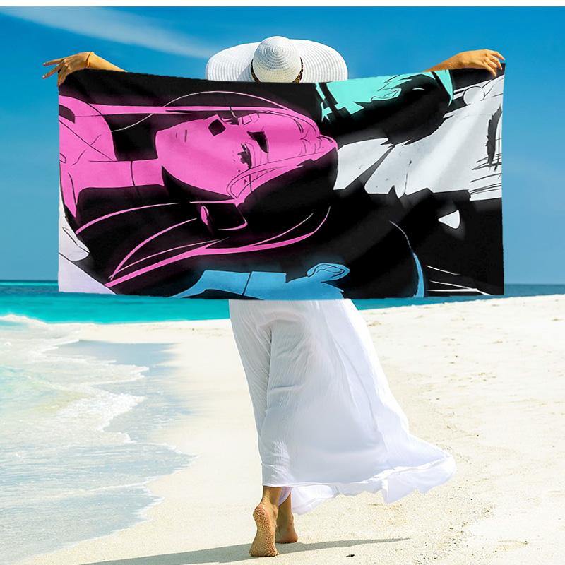 1pc Galaxy Friends Adventure beach towel,quick drying absorbent beach towel,outdoor sports swimming beach towel,Soft and comfortable Y73011