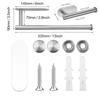 Adhesive Toilet Roll Paper Holder Organizer Wall Mount Storage Stand Kitchen Bathroom No Drill Tissue Towel Dispenser Stainless