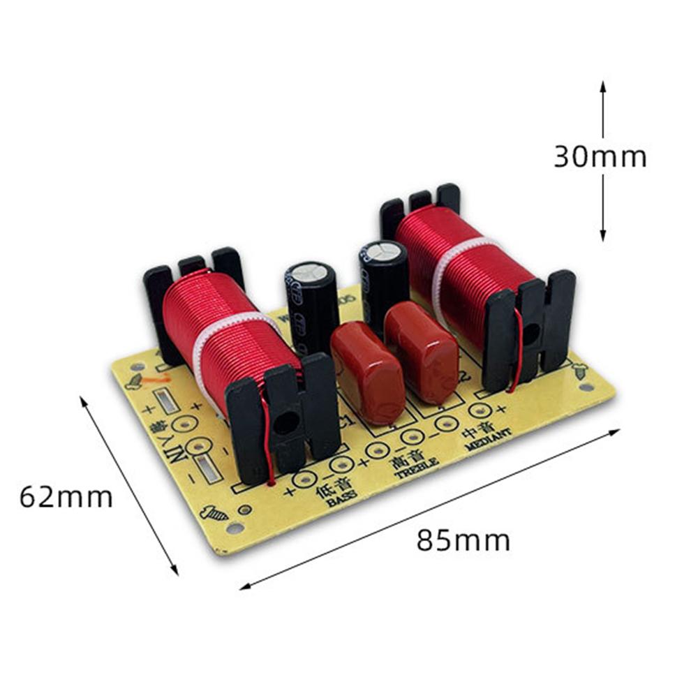 3 Way HiFi Speaker Frequency Divider 150W Audio Crossover Filter Treble Alto Bass Frequency Divider for Professional or Home Use