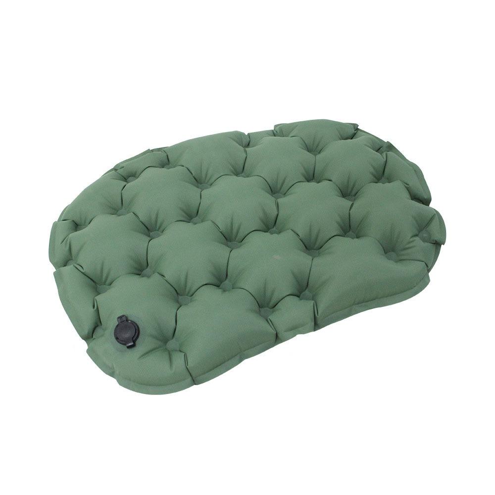 

Foldable Inflatable Seat Cushion Moisture-proof Camping Chair Pad 3D Air Seat Cushion Hiking зелений