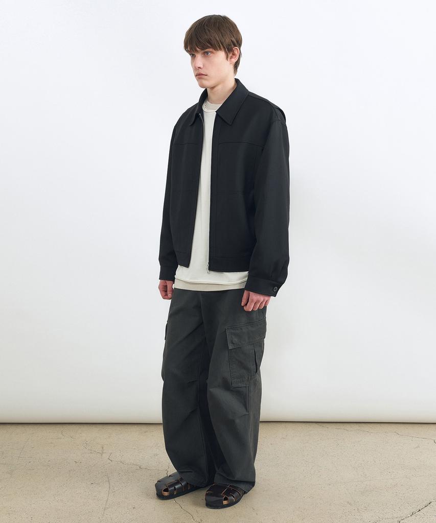 Insilence Venetian Wool Blouson Black