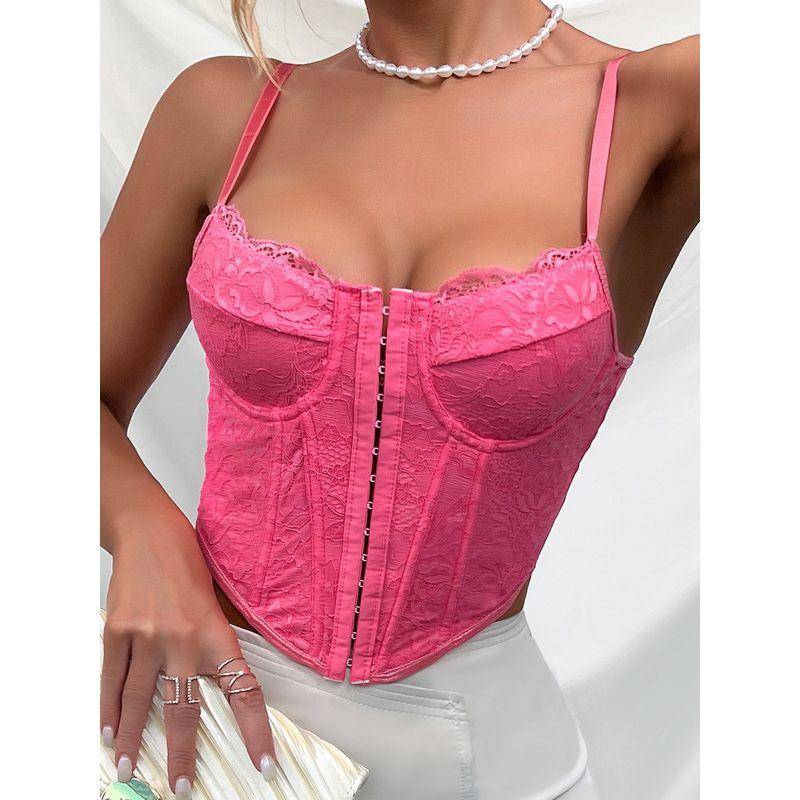 2024 Summer Lace Breasted Rhombus Fishbone Design Sense Sling Lilac Pure Desire Vest