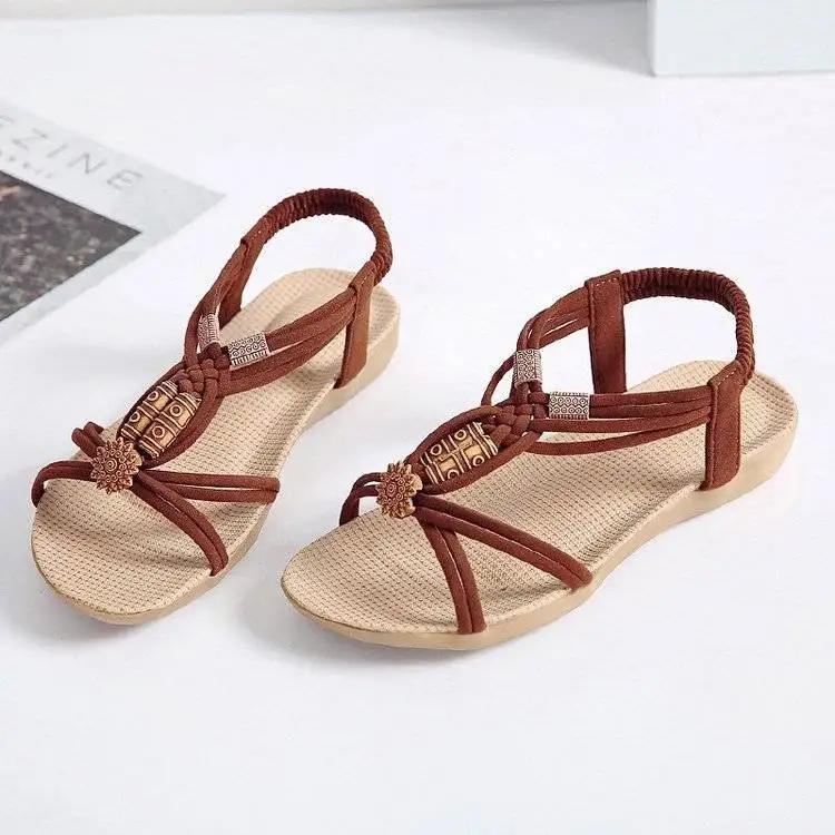 

Open Toe Beach Ladies Shoes Summer 2025 Offers Designer High Quality Sandal Comfortable and Elegant Luxury Chic Women s Sandals 36