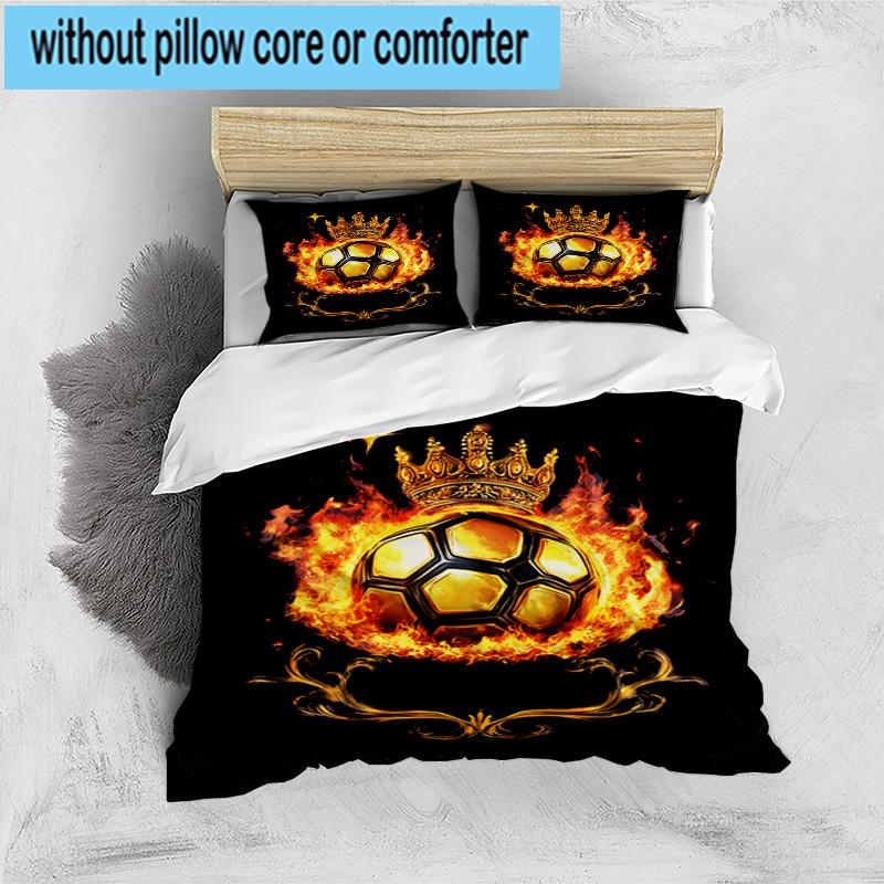3PCS Basketball Crown Fire Sport 3pcs Bedding,Including 3PCS Duvet Cover And 2pcs Pillowcases Perfect for Christmas,Ideal for Bedroom, Dormitory
