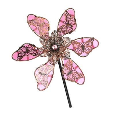 Metal Wind Spinner Stake Sculpture Ornaments For Outdoor Garden Yard Decoration Birthday Gift Easy Ground Installation