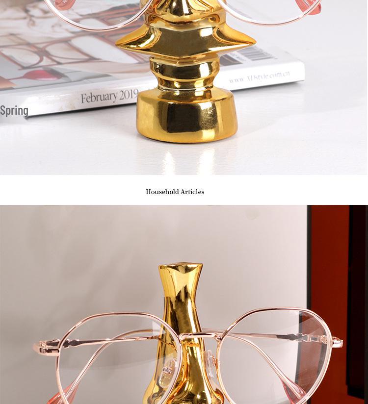 Contemporary Glasses Stand: Light Luxury Ornament for Hotel, Office, or Living Room