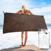 Brown Leather Vintage Textures Pattern Beach Towel Soft Microfiber Quick Dry Absorbent Quick Towels For Pool