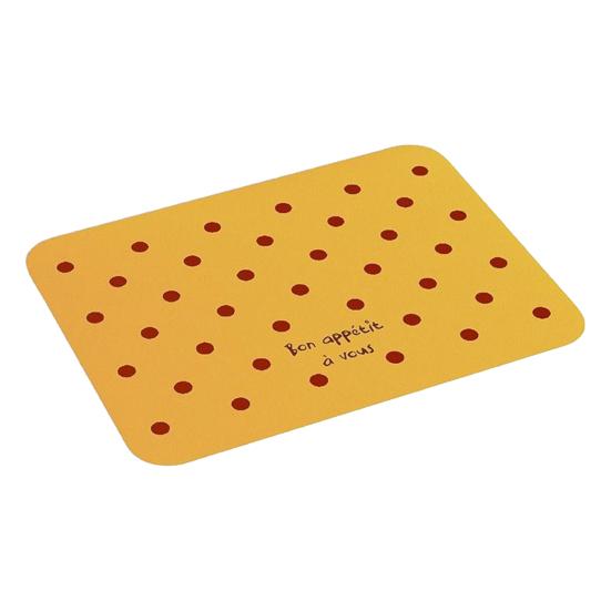 Rectangular Polka Dot Placemat Artificial Leather Dining Mat оранжевый