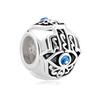 1PC Blue Evil Eye Hamsa Hand of Fatima Dangle Charm Hanging Pendant Fits European Bracelet Necklace