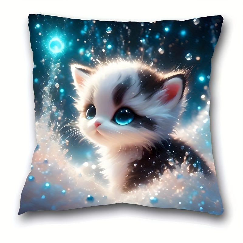 

Kitten pillow case, comfortable and soft, home decoration. 45x45