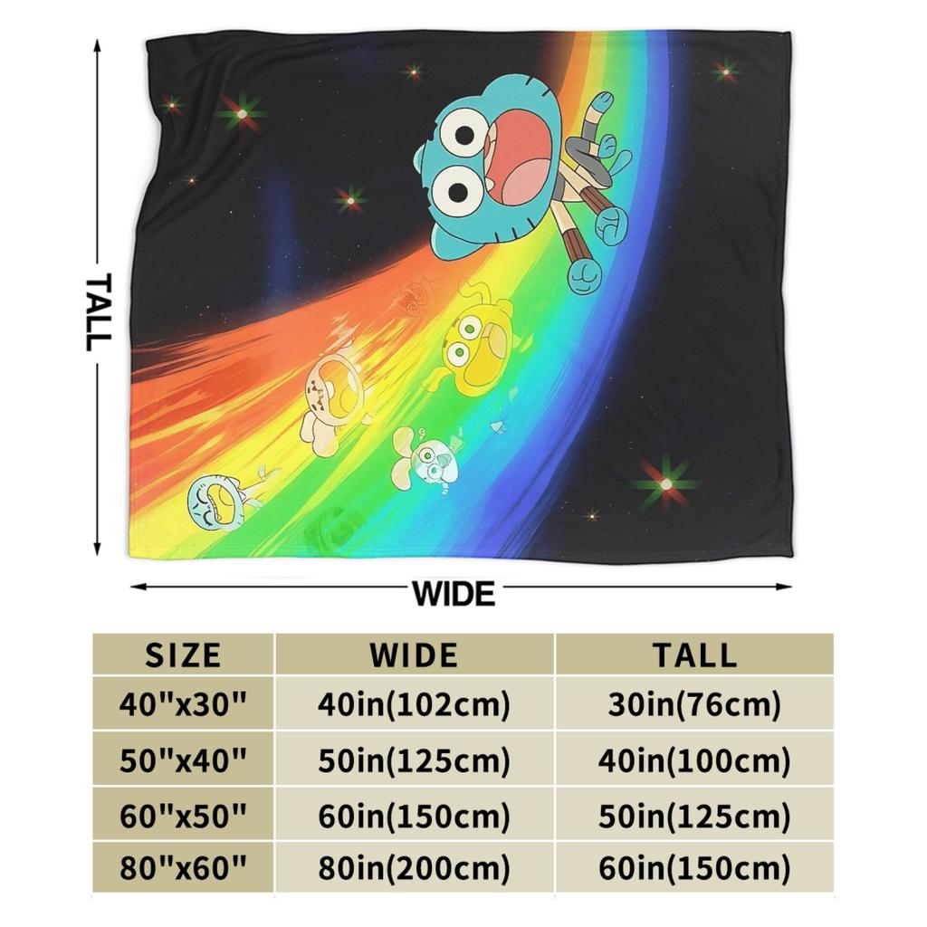 The Amazing World Of Gumballs Warm Soft Blankets Travel Office Plush Throw Blanket Couch Chair Flannel Bedspread Sofa Bed Cover