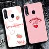 Strawberry Milk Pattern Phone Case For Samsung A 10 11 12 13 20 21 22 30 31 32 40 51 52 53 70 71 72 73 91 13 Shell