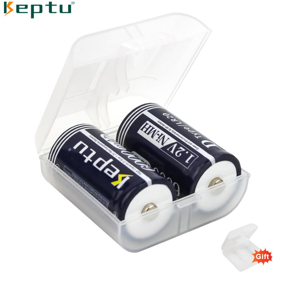 KEPTU 6000mAh 1.2V D Size Rechargeable Batteries – Long-Lasting Power for Flashlight and Radio