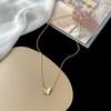 Shell Pendant Tarnish Free Necklace Layered Stainless Steel Choker  Evening