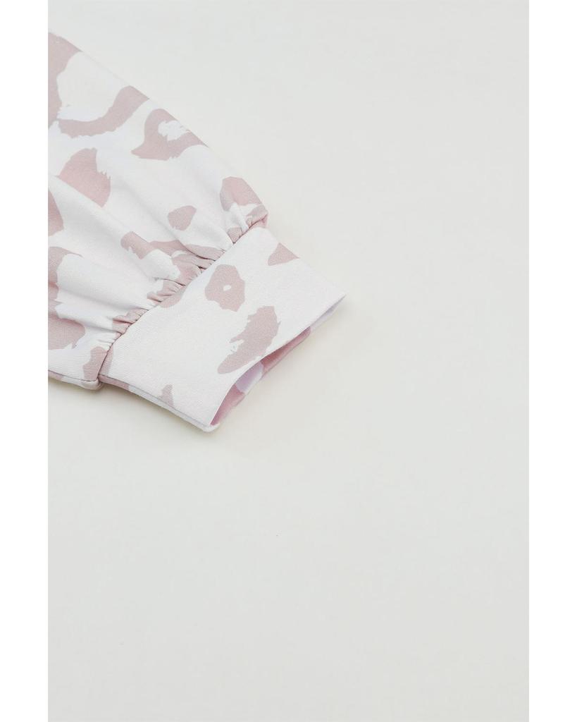 Azura Exchange Contrast Stripes Patchwork Puff Sleeve Knit Top