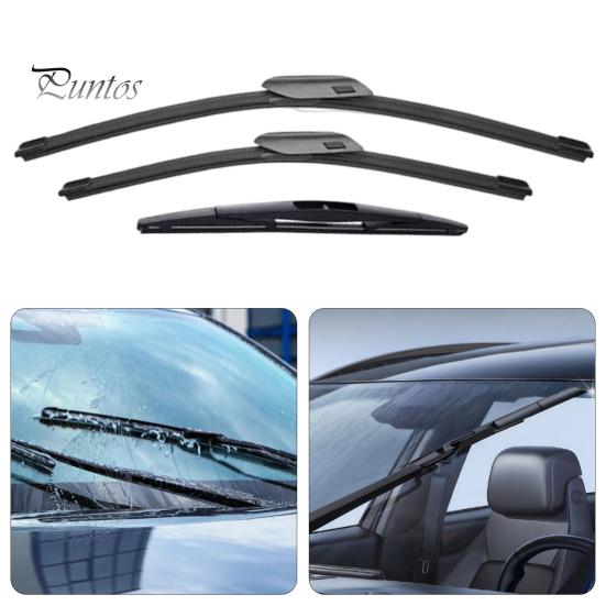 All Weather Performance Wipers 3Pcs/Set Beam Wiper Blades for Chery Tiggo 8 Plus Pro Natural Rubber MAX 2020-2024, 23"+18"+9" Front Rear Blades,