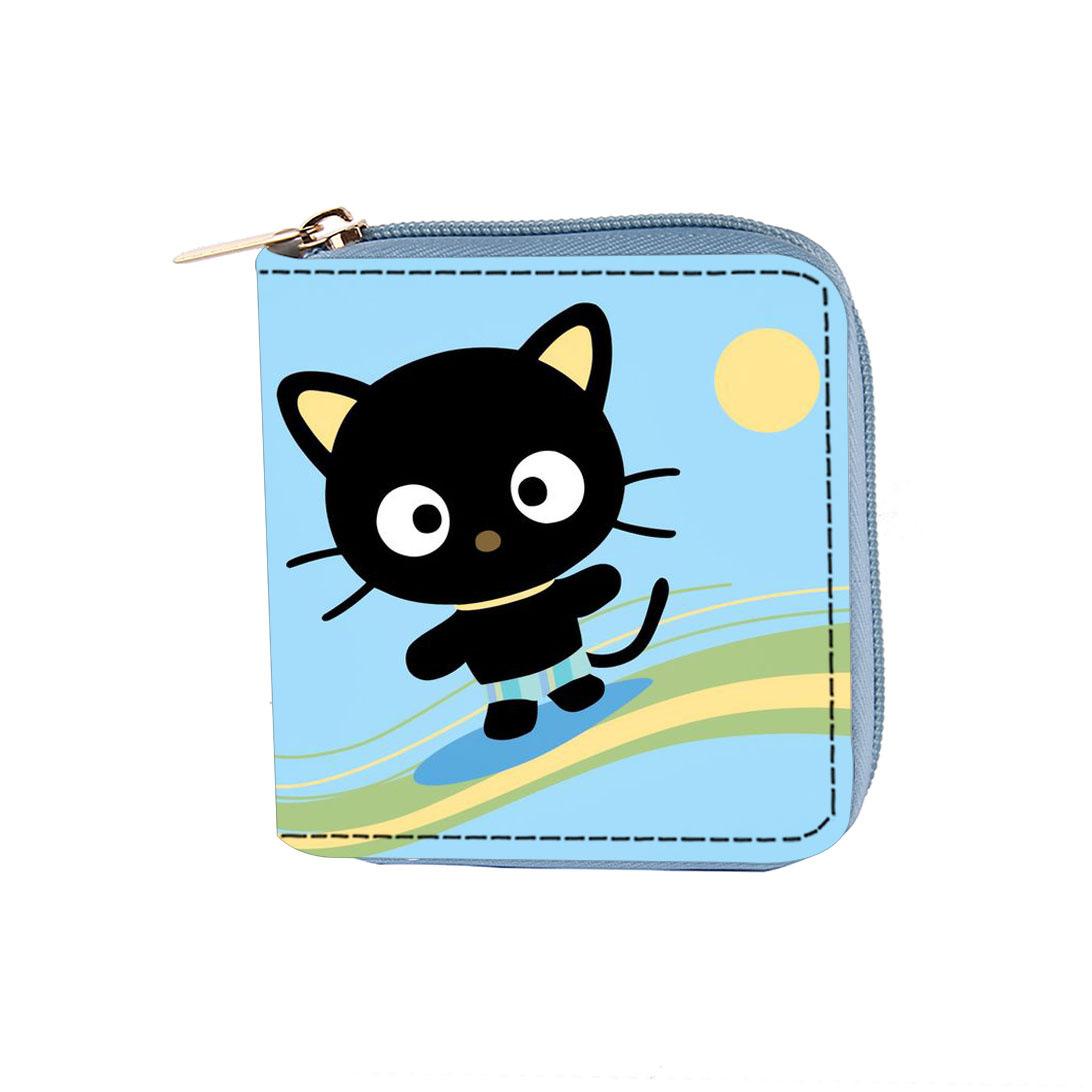 

Новый кошелек маленький с короткой молнией черный кот, кошелек.