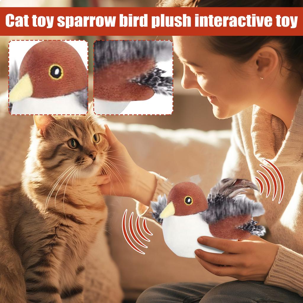 Spatz Spielzeug, Haustier Sound Spielzeug, Simulierte Vögel