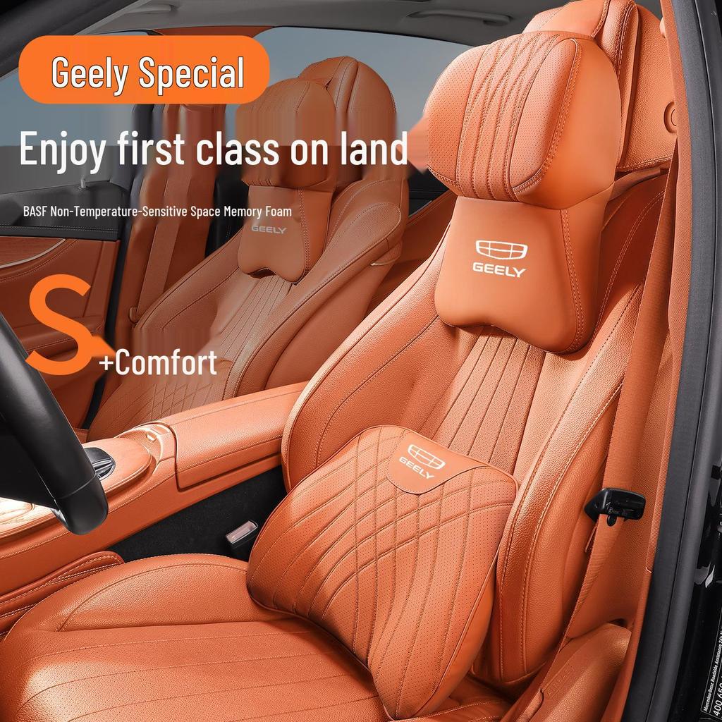 Compatible Geely Xingyue L, Xingrui, Emgrand, Xingyuan, Galaxy Starship 7 Car Headrest Neck Pillow & Lumbar Support