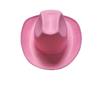 New Non-Woven Adult Western Cowboy Hat with Adjustable Tie String in Pink and White Solid Color