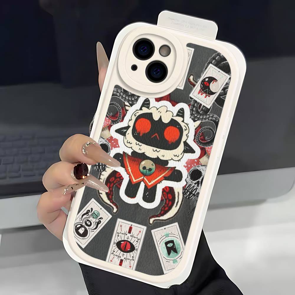 

Classic Game Cult Of The L-Lamb Leather Phone Case For IPhone 16 16e 15 14 13 12 11 Pro Max Plus Mini Cover iphone 13promax