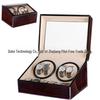 High Gloss Dual Head Automatic Watch Winder Box with 4+6 Grid and Motor