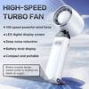 High-Speed Folding Fan LED Digital Display Portable Electric Fan USB Rechargeable for Camping Hiking Outdoor Activities