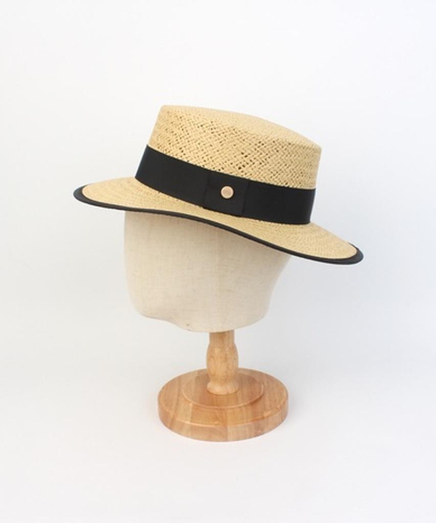 Yunibeosyeolkemiseuteuli Edge Taping Beige Long Panama Hat Panama Hat