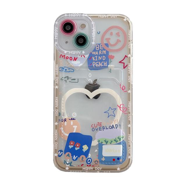 Cartoon Bear Rabbit Photo Wallet Card Holder Case For Iphone 11 13 12 Pro Max Xr Xs X 7 8 Plus Se 2020 Shockproof Phone Cases