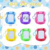 Kids Magnetic Doodle Board Keychain Portable LCD Writing Tablet Mini Drawing Pad Travel Toy Educational Erasable Gift