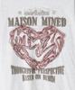 MAISON MINED Doodle Heart Long Sleeve Melange White