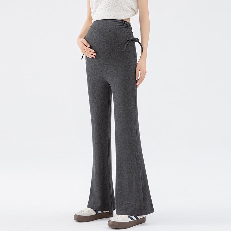 Spring/Summer 2026 Petite Maternity Drawstring Wide-Leg Flare Pants Extra Large